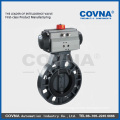 Wafer type DN200 pvc pneumatic butterfly valve